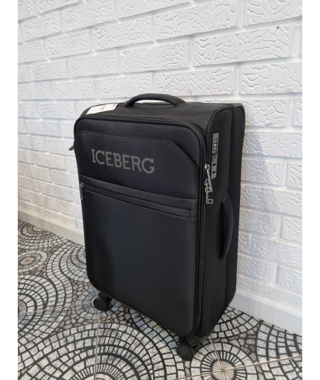 ICEBERG Черный тканевый чемодан, фото 3