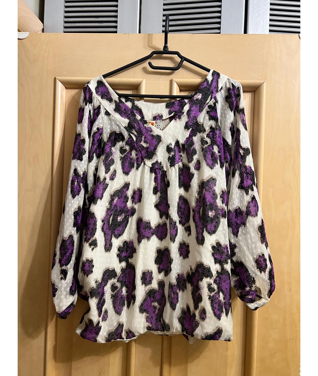 HUGO BOSS Мульти шелковая блузы, фото 9