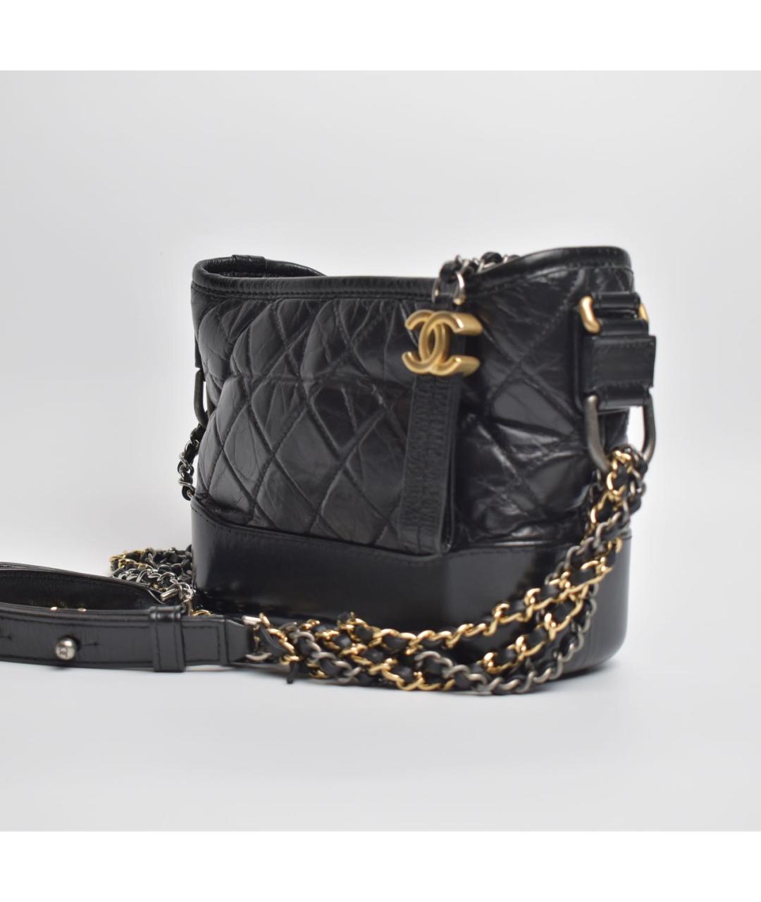 CHANEL Черная кожаная сумка через плечо, фото 2
