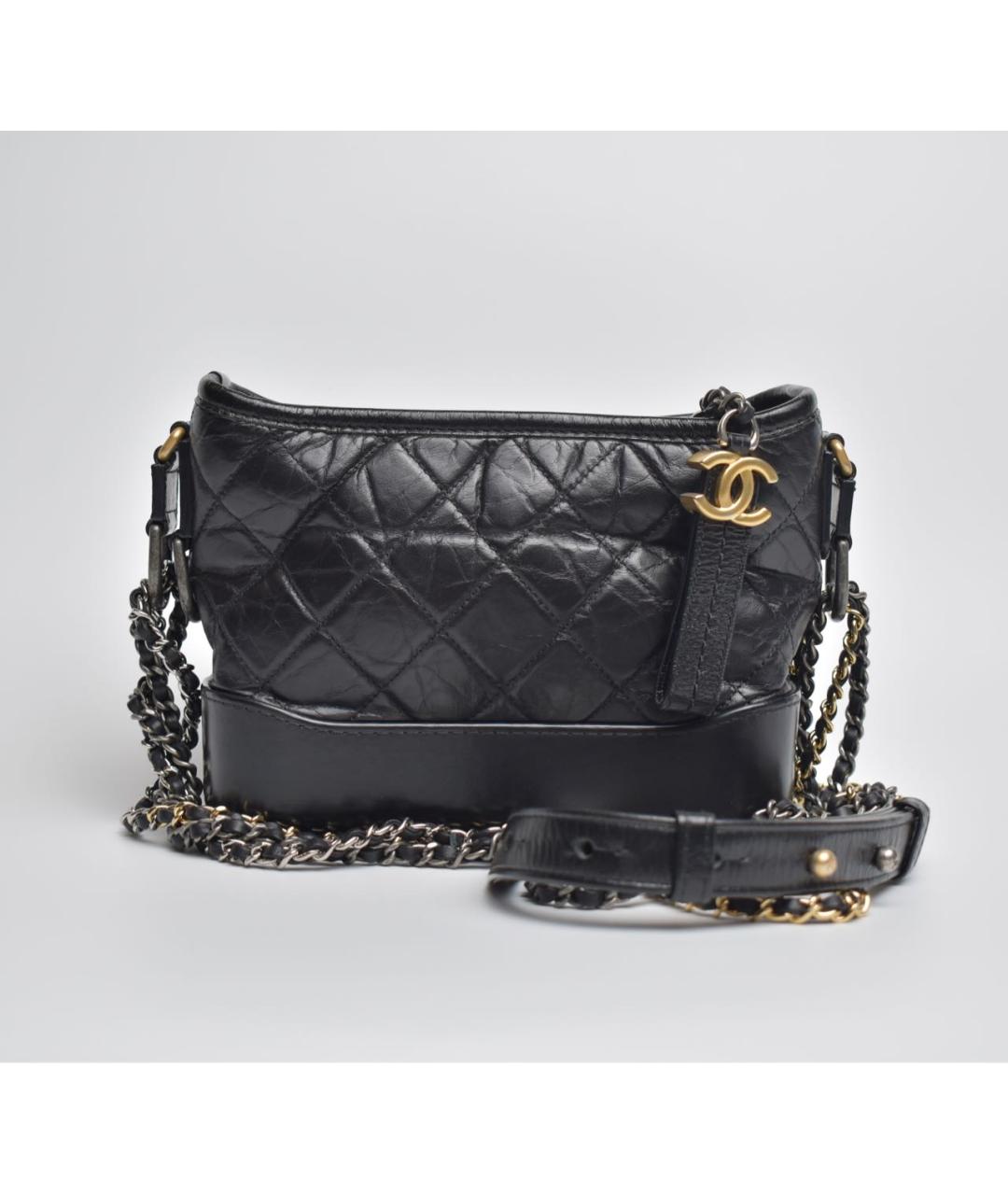 CHANEL Черная кожаная сумка через плечо, фото 9