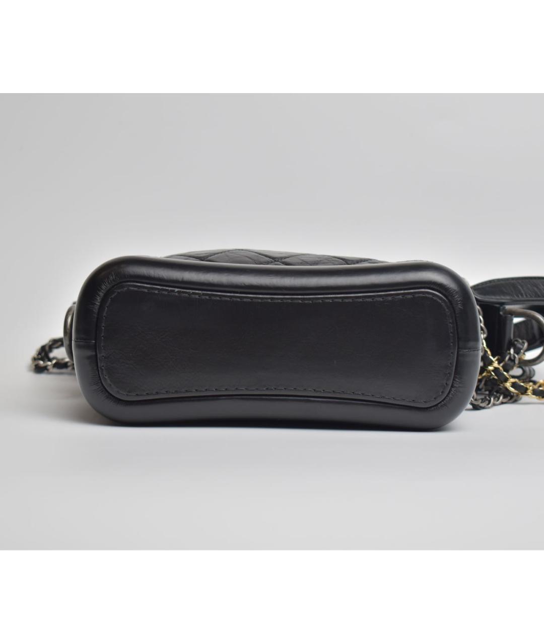 CHANEL Черная кожаная сумка через плечо, фото 5
