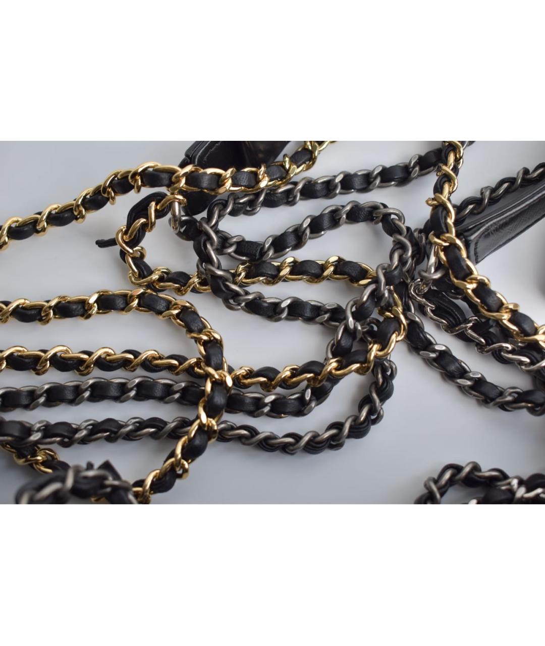 CHANEL Черная кожаная сумка через плечо, фото 8