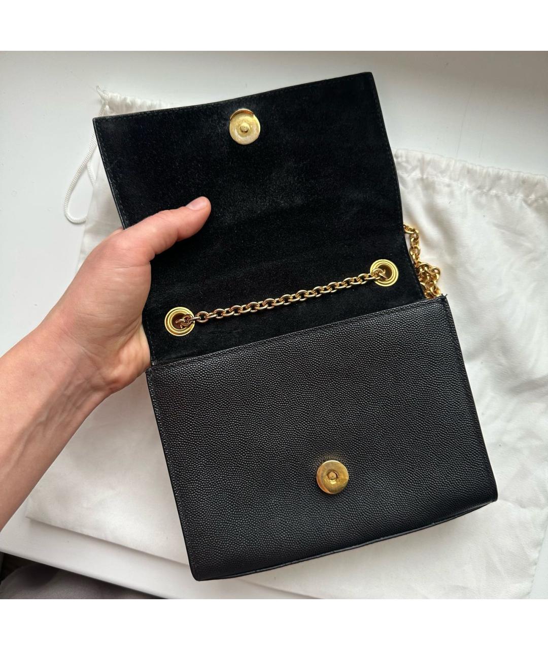 FURLA Черная кожаная сумка через плечо, фото 4