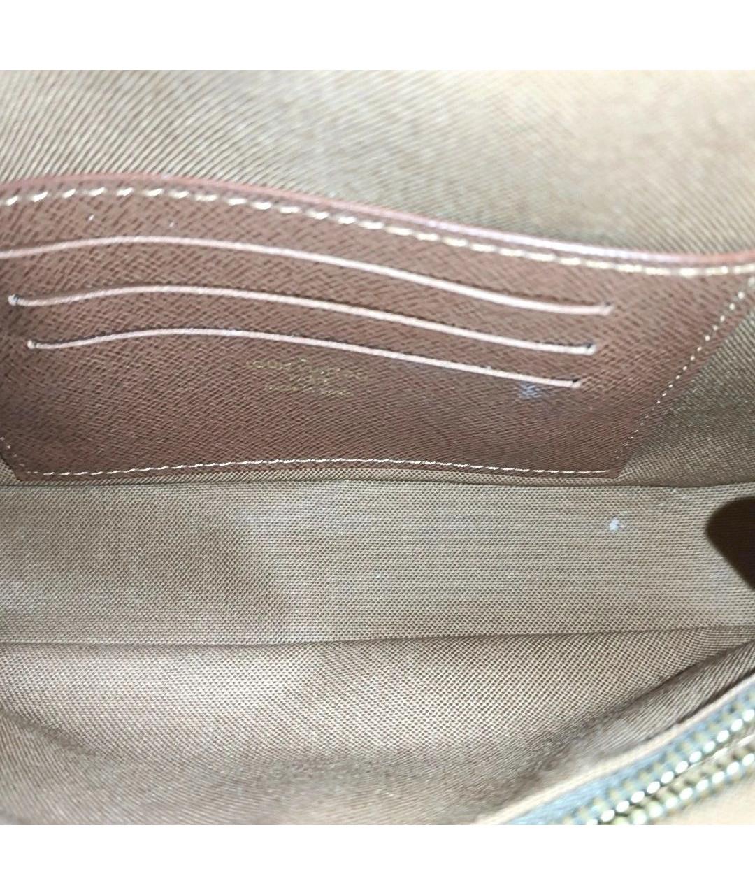 LOUIS VUITTON Коричневая кожаная сумка через плечо, фото 7