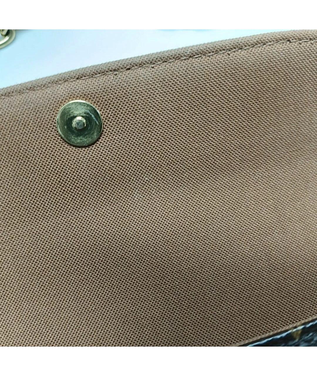 LOUIS VUITTON Коричневая кожаная сумка через плечо, фото 6