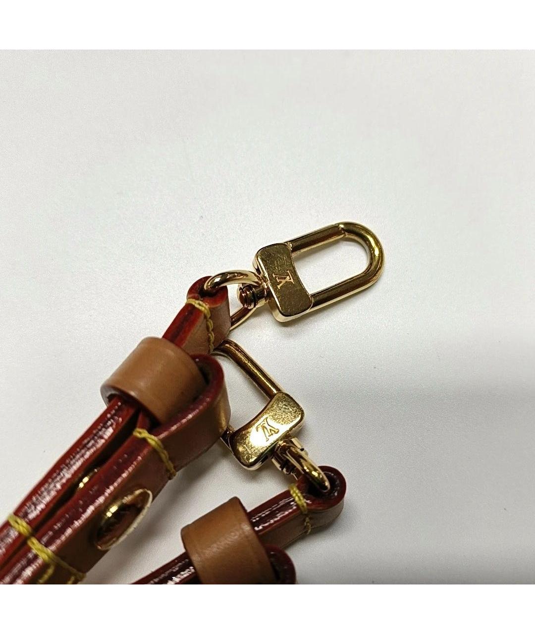 LOUIS VUITTON Коричневая кожаная сумка через плечо, фото 8