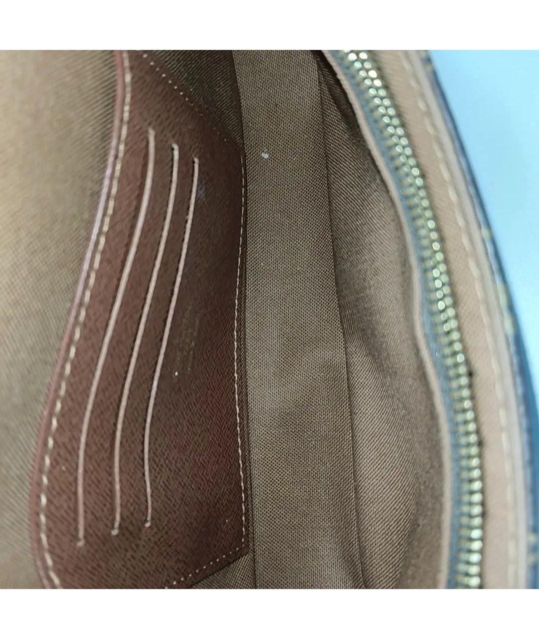 LOUIS VUITTON Коричневая кожаная сумка через плечо, фото 4