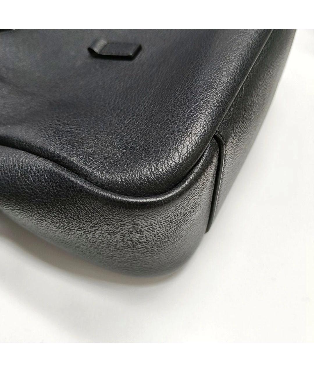 SAINT LAURENT Черная кожаная сумка через плечо, фото 5