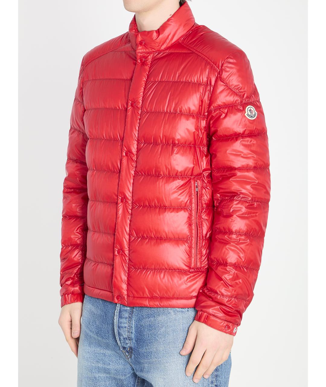 MONCLER Красная полиамидовая куртка, фото 2