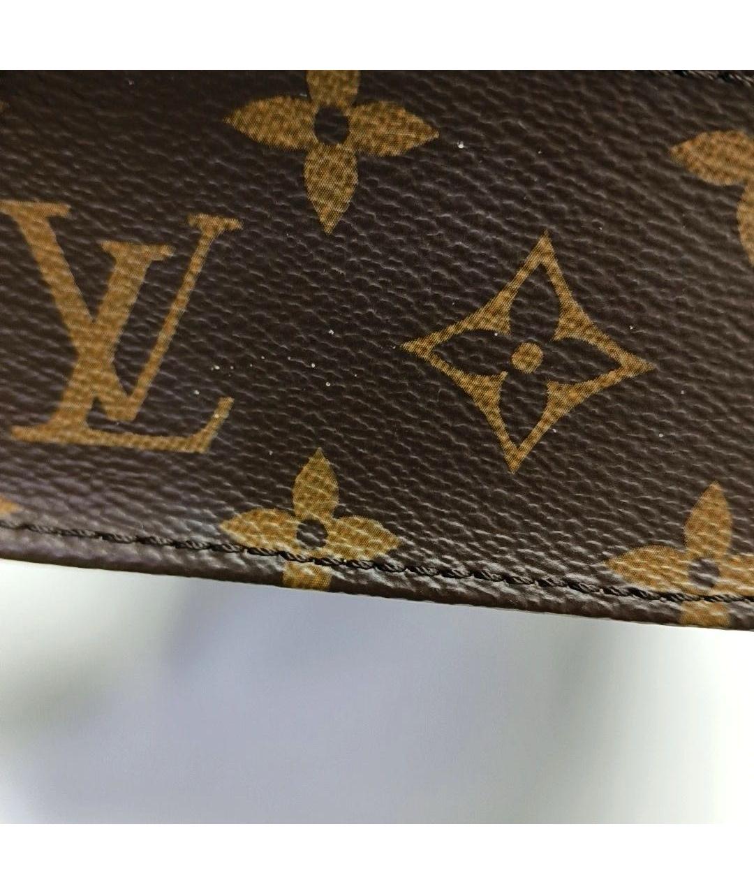 LOUIS VUITTON Коричневая кожаная сумка через плечо, фото 5