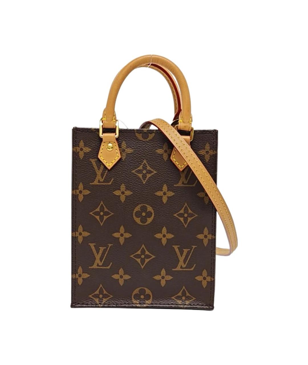 LOUIS VUITTON Коричневая кожаная сумка через плечо, фото 1