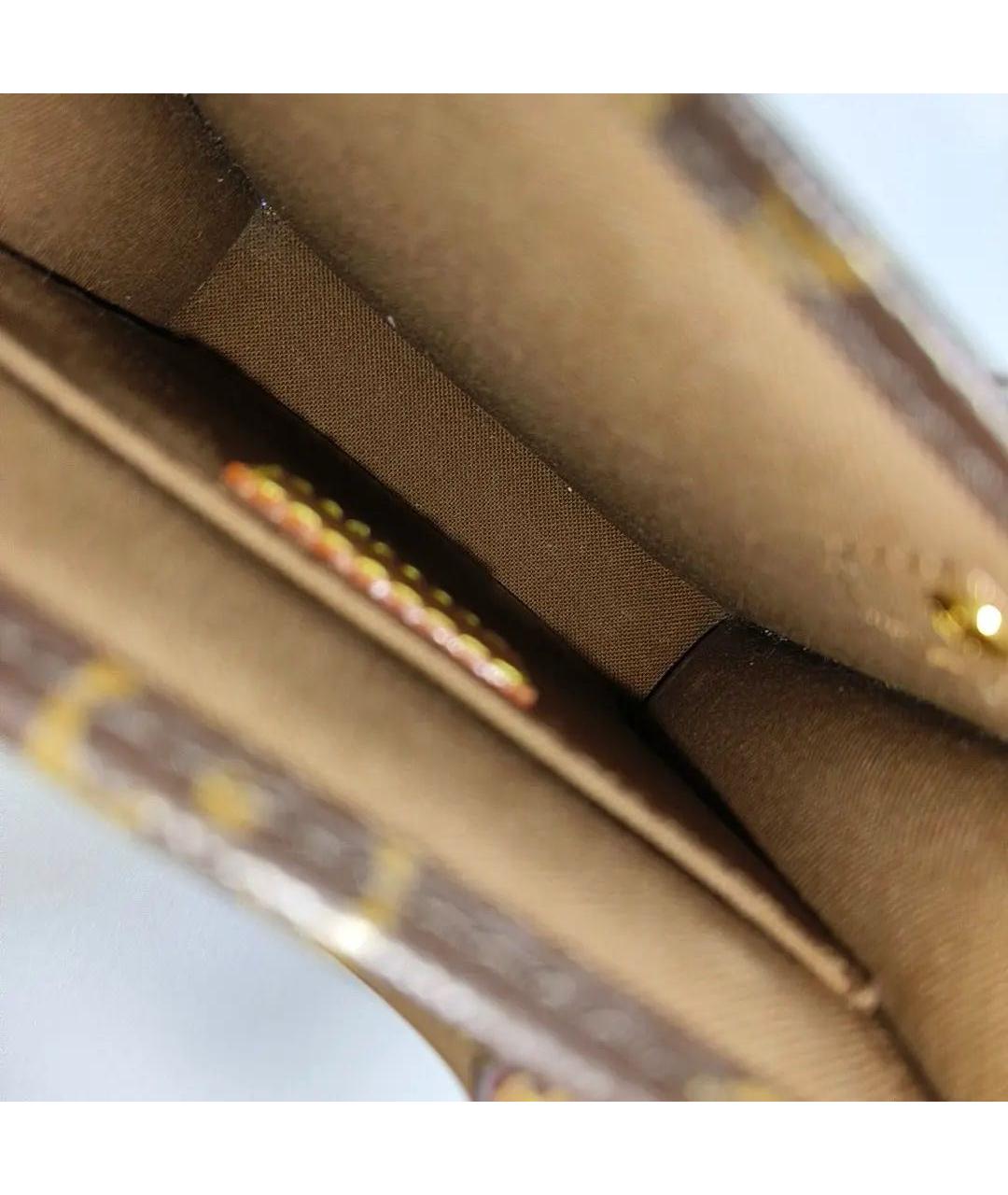 LOUIS VUITTON Коричневая кожаная сумка через плечо, фото 4