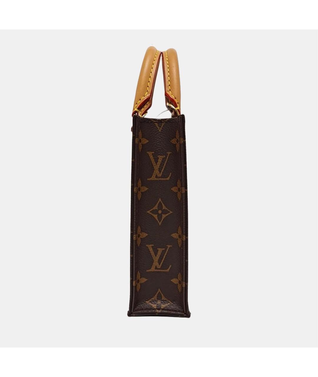 LOUIS VUITTON Коричневая кожаная сумка через плечо, фото 3