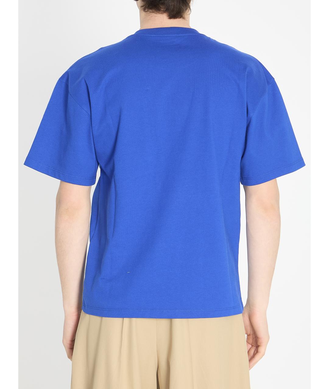 CELINE Синяя хлопковая футболка, фото 5