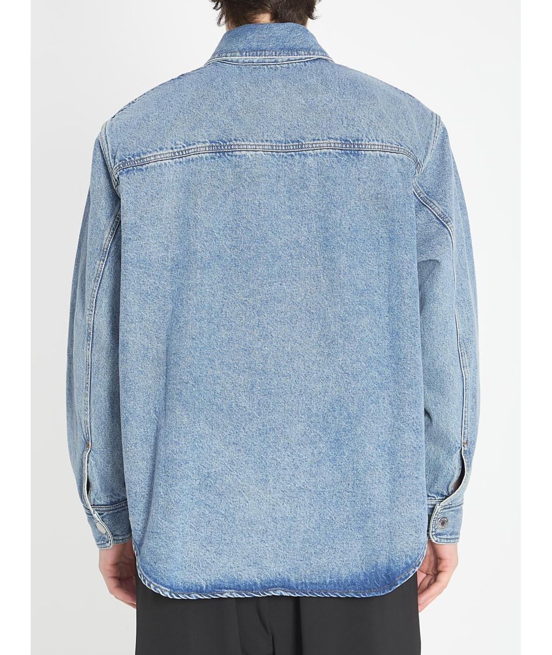 Ami Paris Голубая хлопковая куртка, фото 4