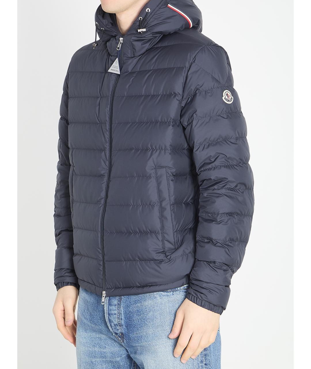 MONCLER Синяя полиэстеровая куртка, фото 2
