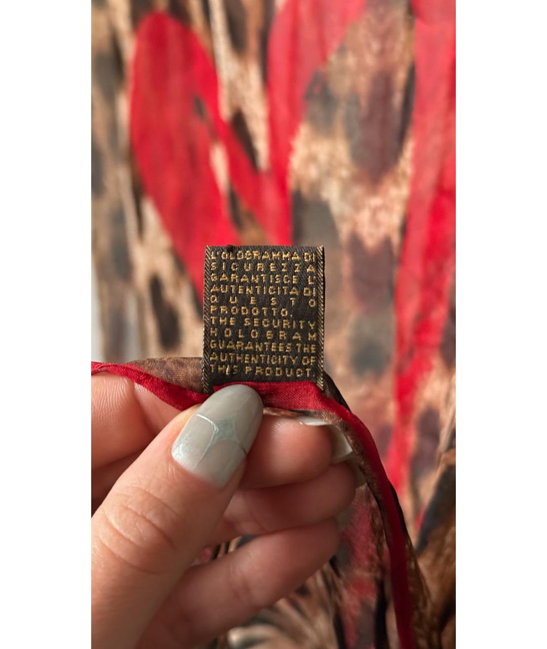 ROBERTO CAVALLI Мульти шелковый шарф, фото 4