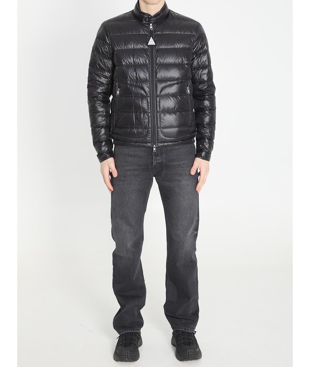 MONCLER Черная полиамидовая куртка, фото 5