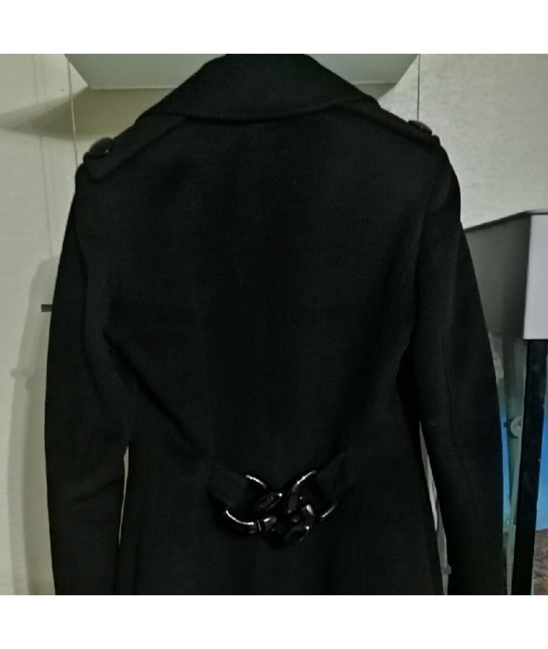 VERSACE Черное шерстяное пальто, фото 2