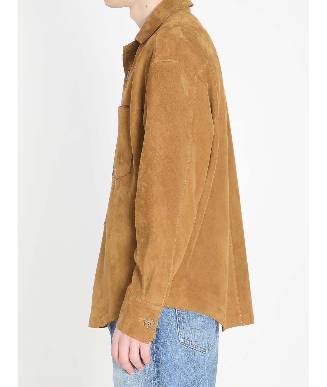 Ami Paris Бежевая замшевая куртка, фото 3