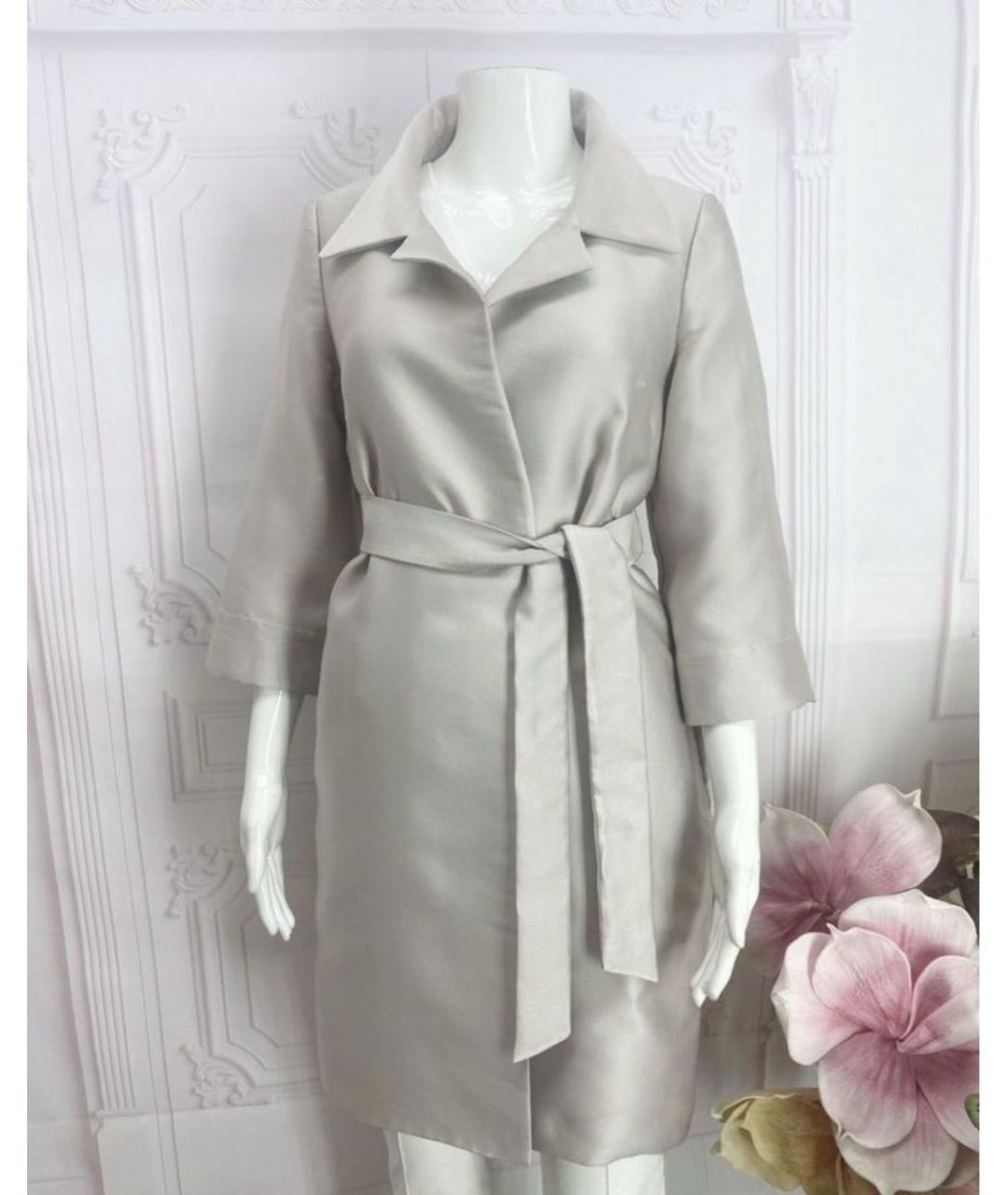 P.A.R.O.S.H. Серый полиэстеровый тренч/плащ, фото 7