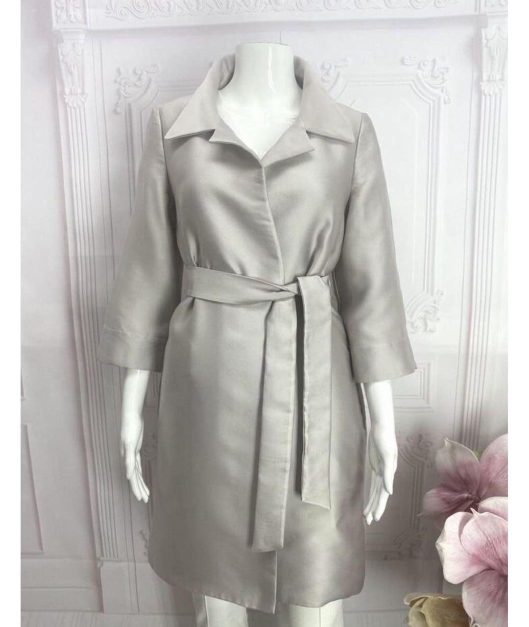 P.A.R.O.S.H. Серый полиэстеровый тренч/плащ, фото 9