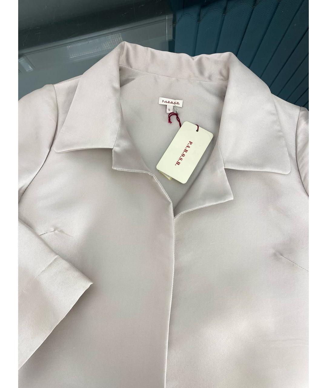 P.A.R.O.S.H. Серый полиэстеровый тренч/плащ, фото 3