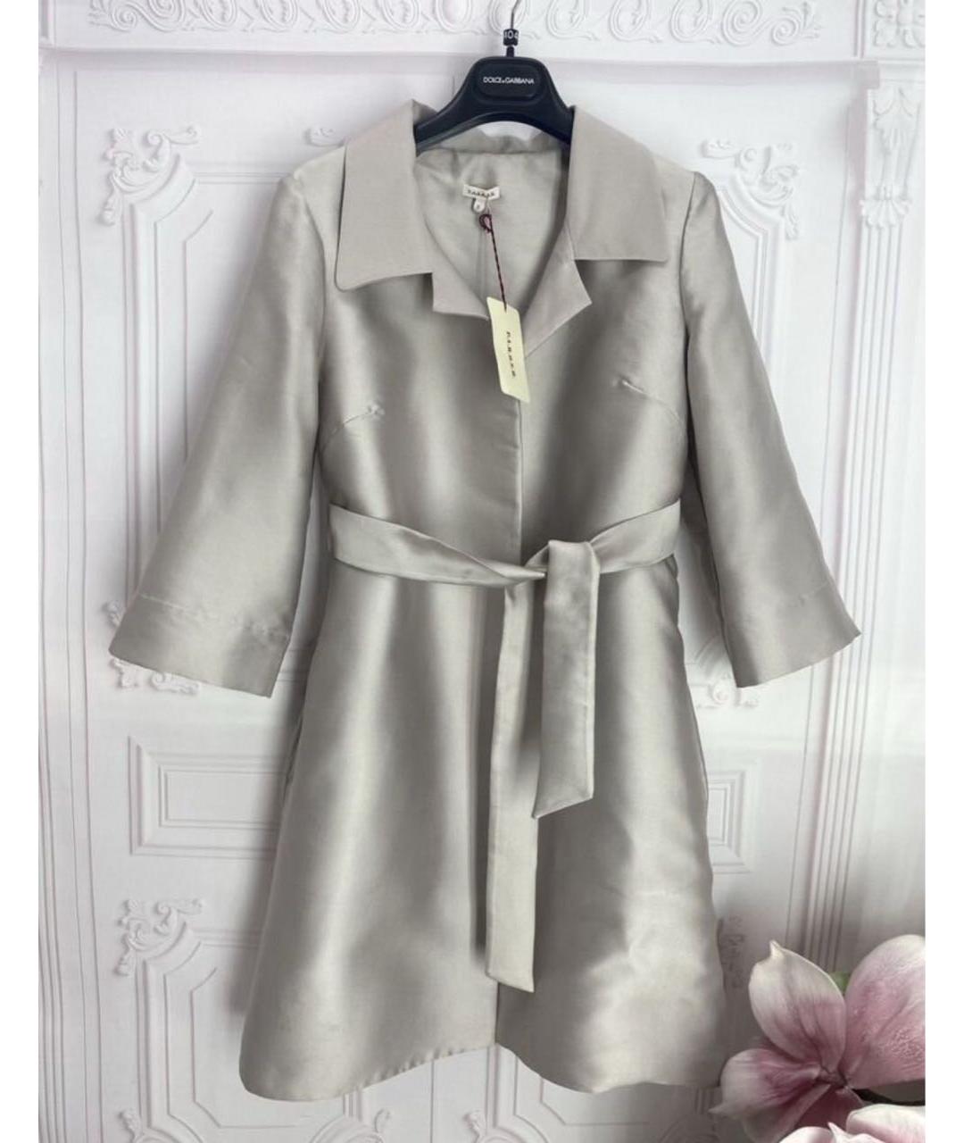 P.A.R.O.S.H. Серый полиэстеровый тренч/плащ, фото 5