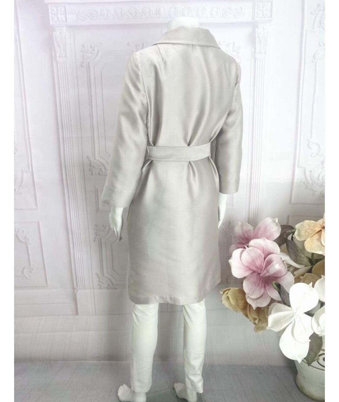 P.A.R.O.S.H. Серый полиэстеровый тренч/плащ, фото 8