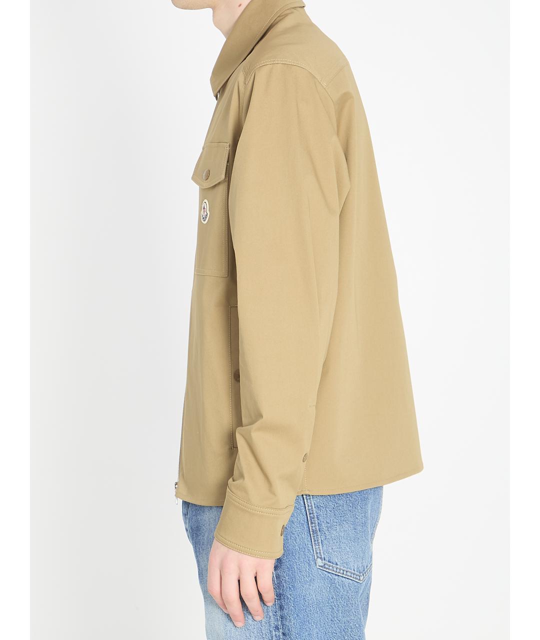 MONCLER Бежевая хлопковая куртка, фото 3