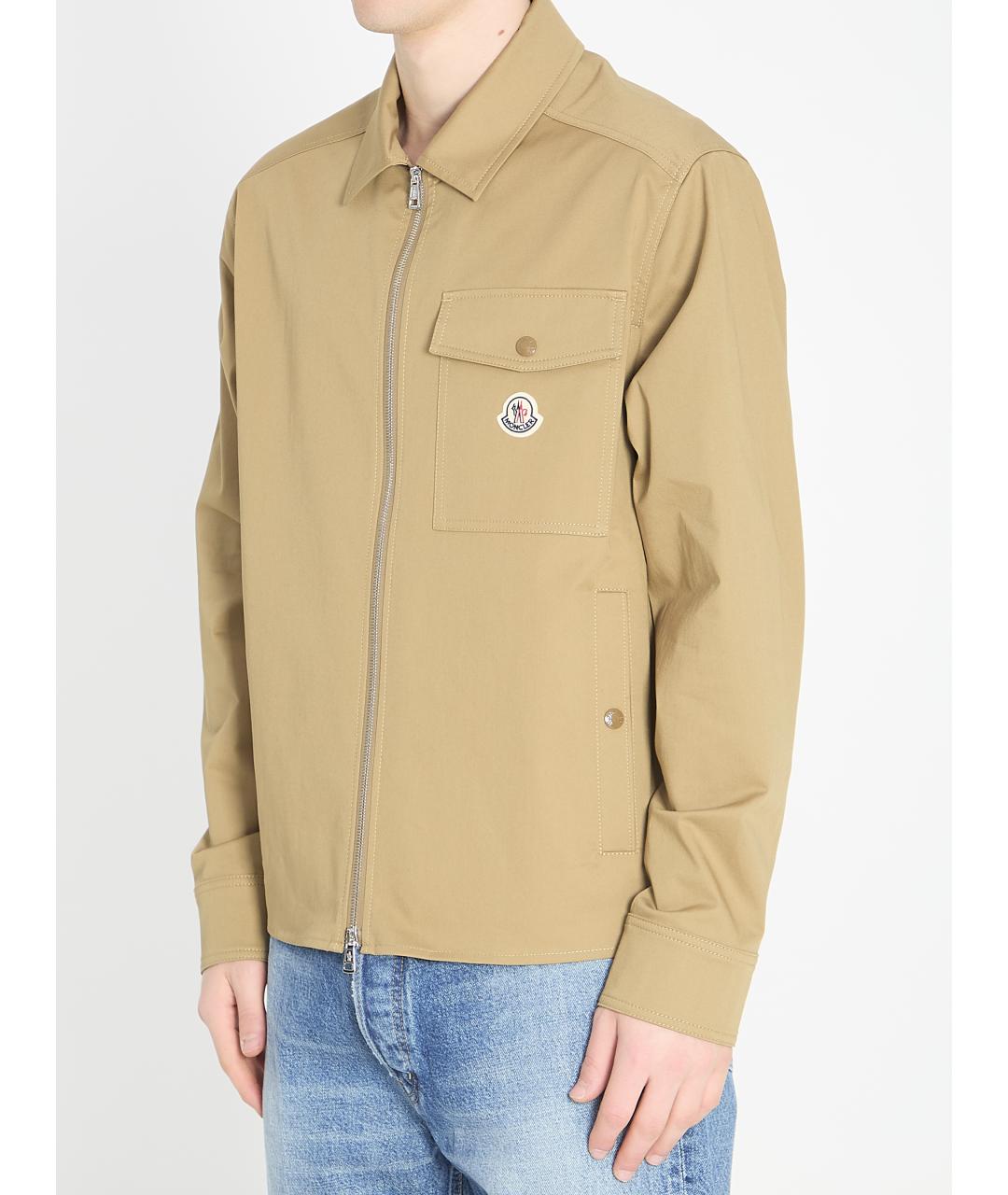 MONCLER Бежевая хлопковая куртка, фото 2