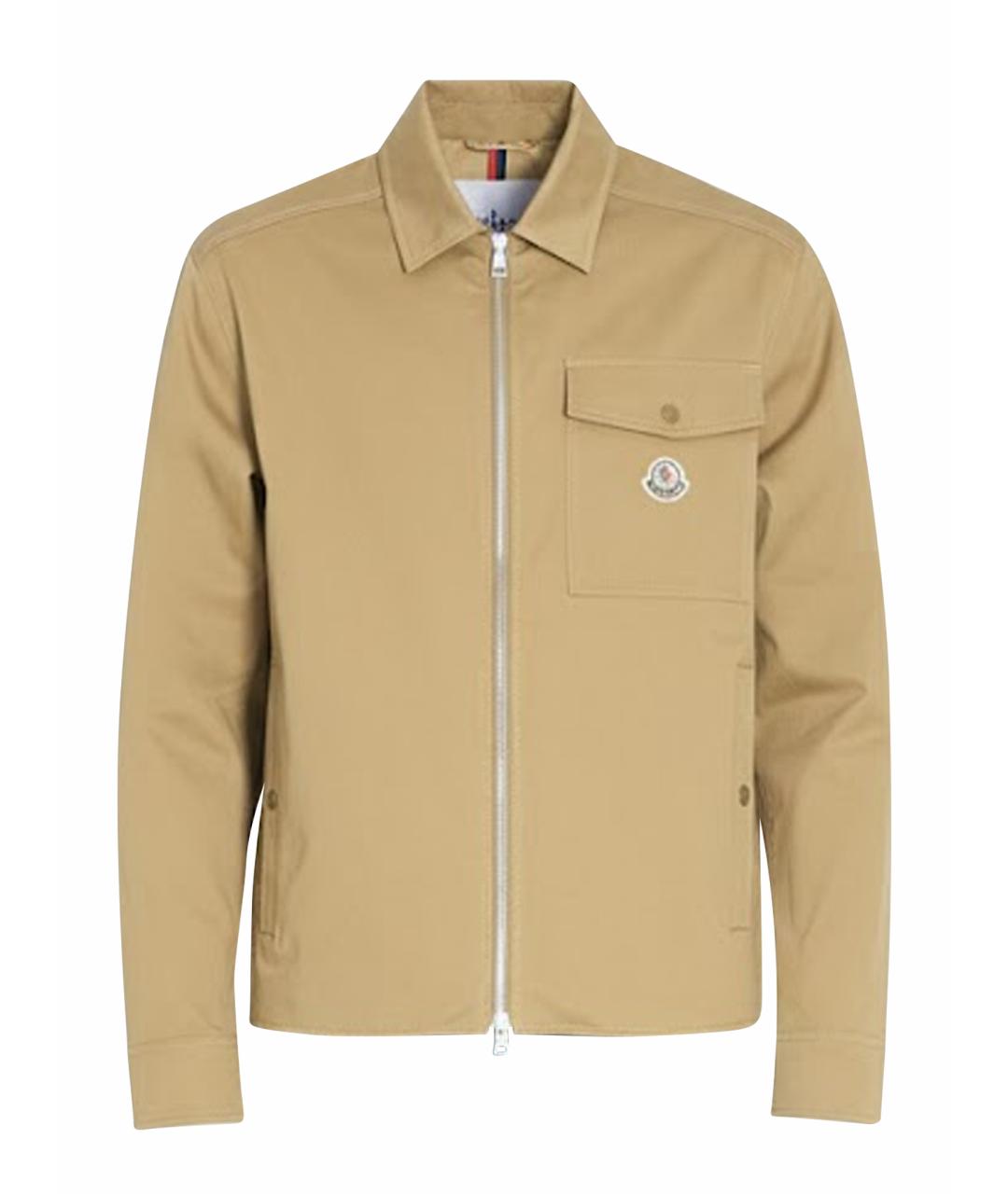 MONCLER Бежевая хлопковая куртка, фото 1