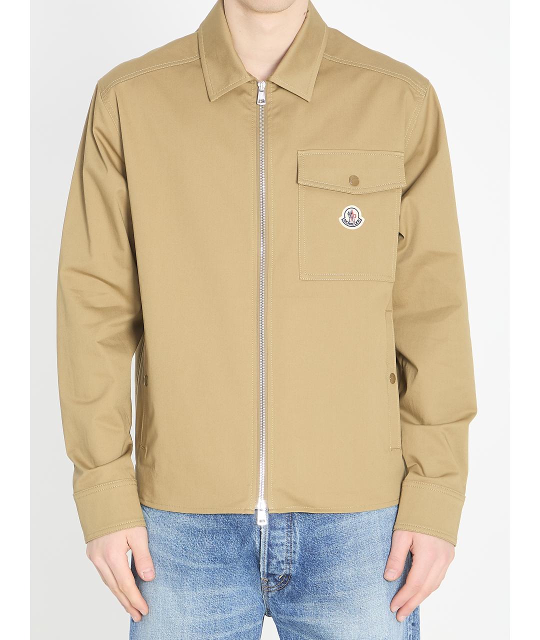 MONCLER Бежевая хлопковая куртка, фото 5