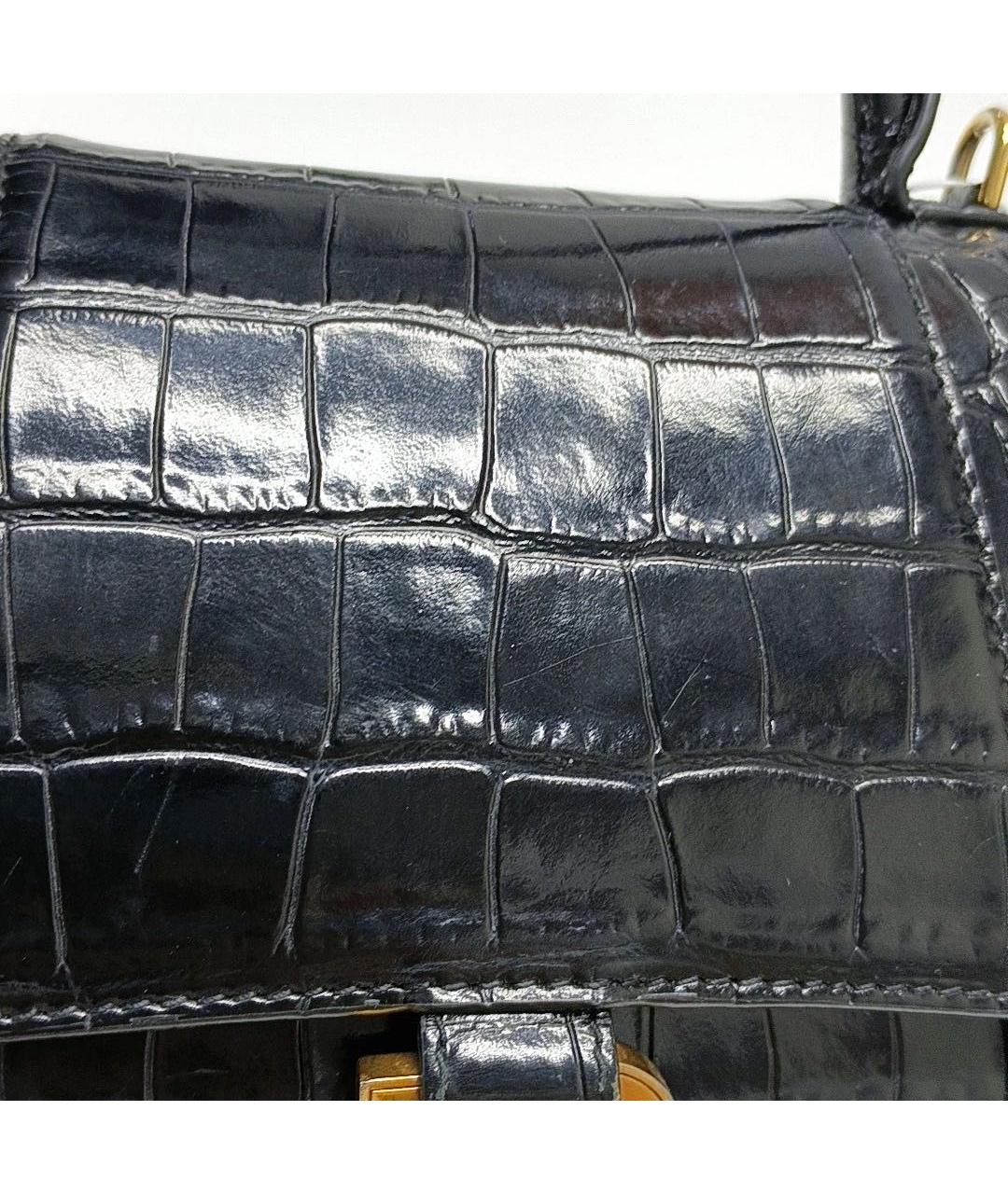 BALENCIAGA Черная кожаная сумка с короткими ручками, фото 6