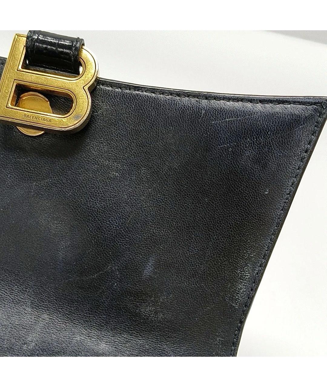 BALENCIAGA Черная кожаная сумка с короткими ручками, фото 7