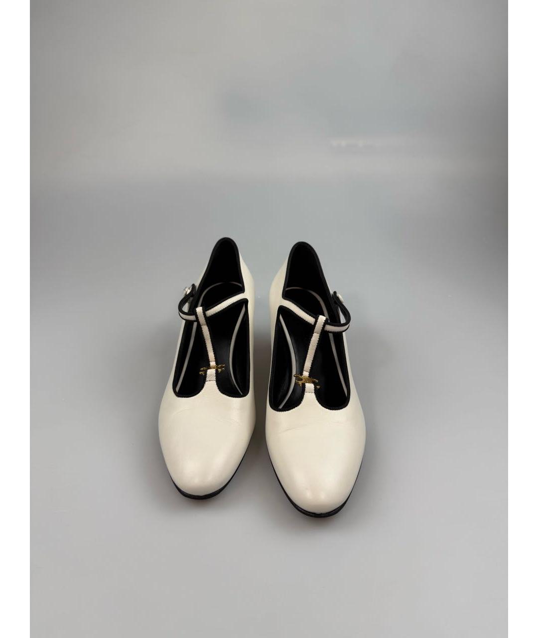 CELINE Белые кожаные туфли, фото 3