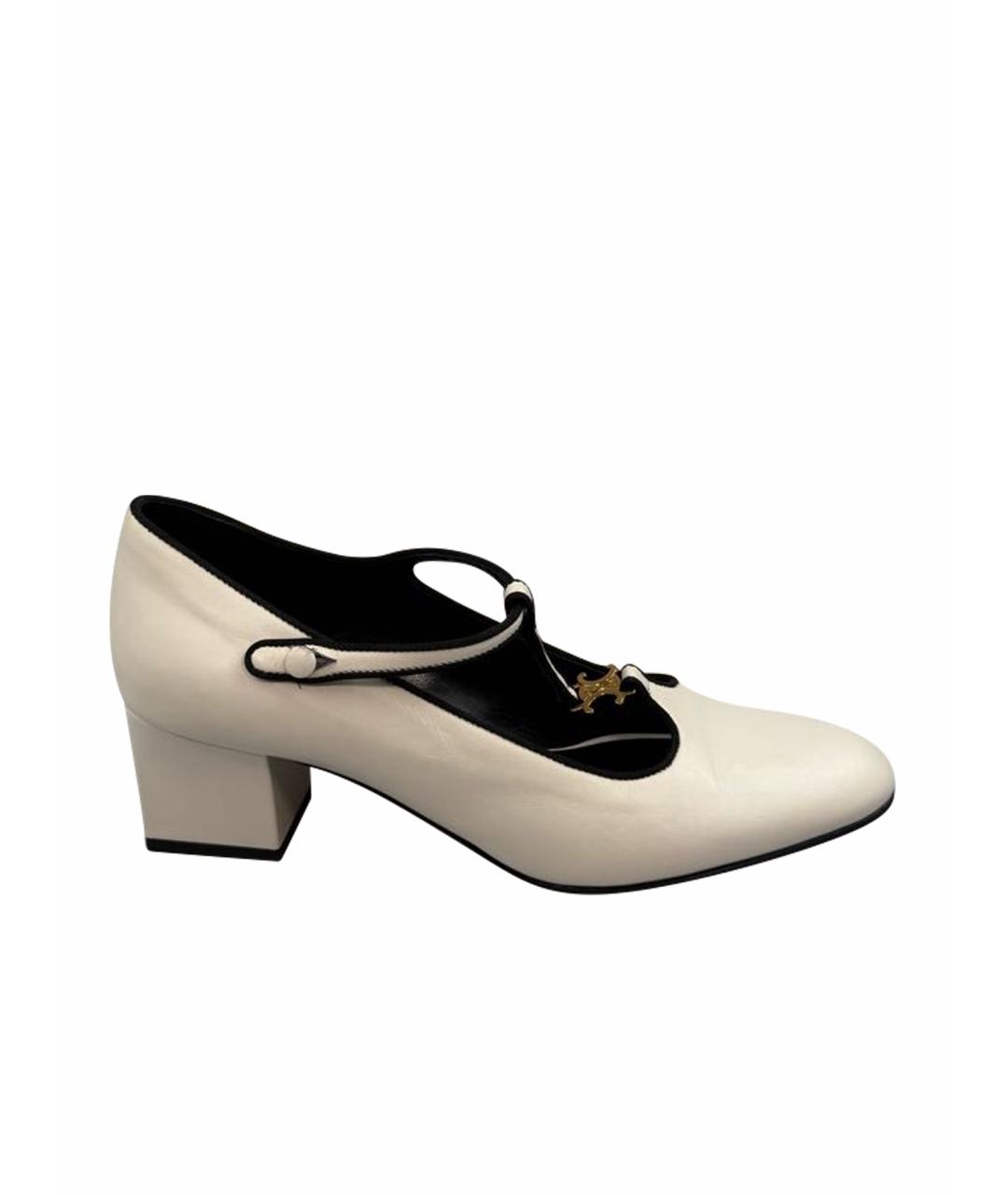 CELINE Белые кожаные туфли, фото 1