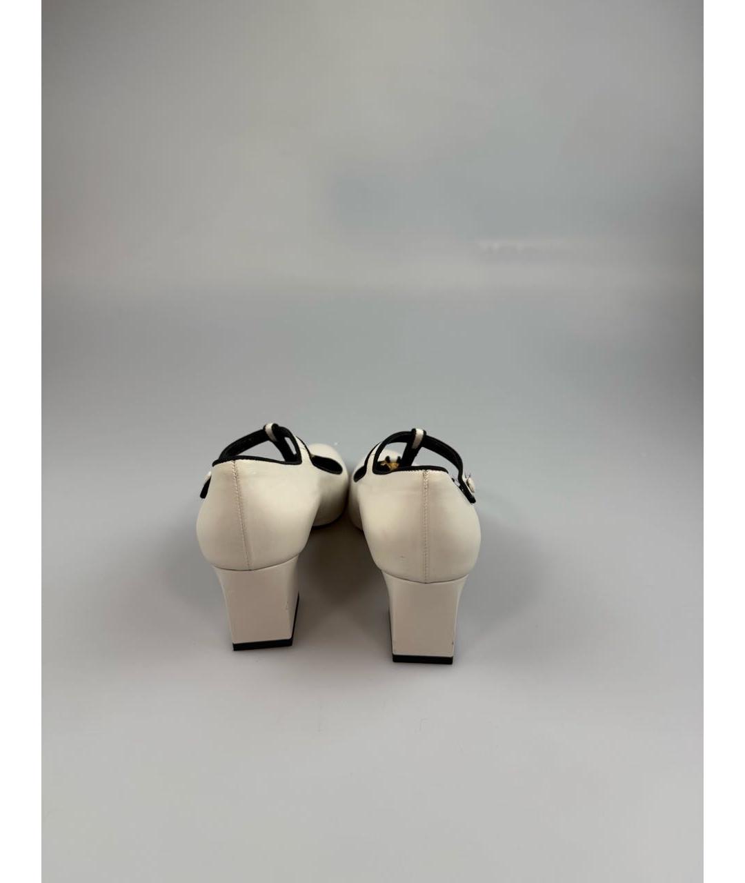 CELINE Белые кожаные туфли, фото 5