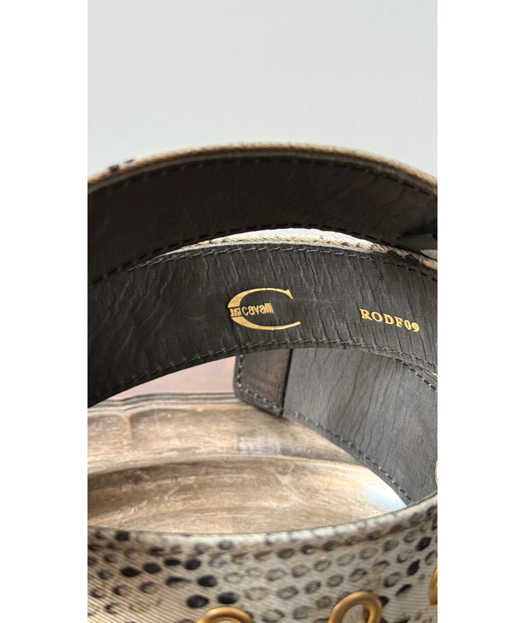 JUST CAVALLI Белый кожаный ремень, фото 3