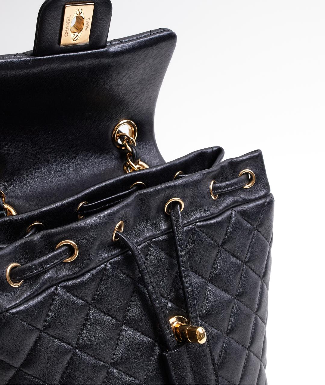 CHANEL Черный кожаный рюкзак, фото 4