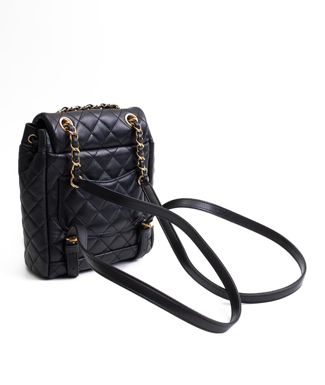 CHANEL Черный кожаный рюкзак, фото 3