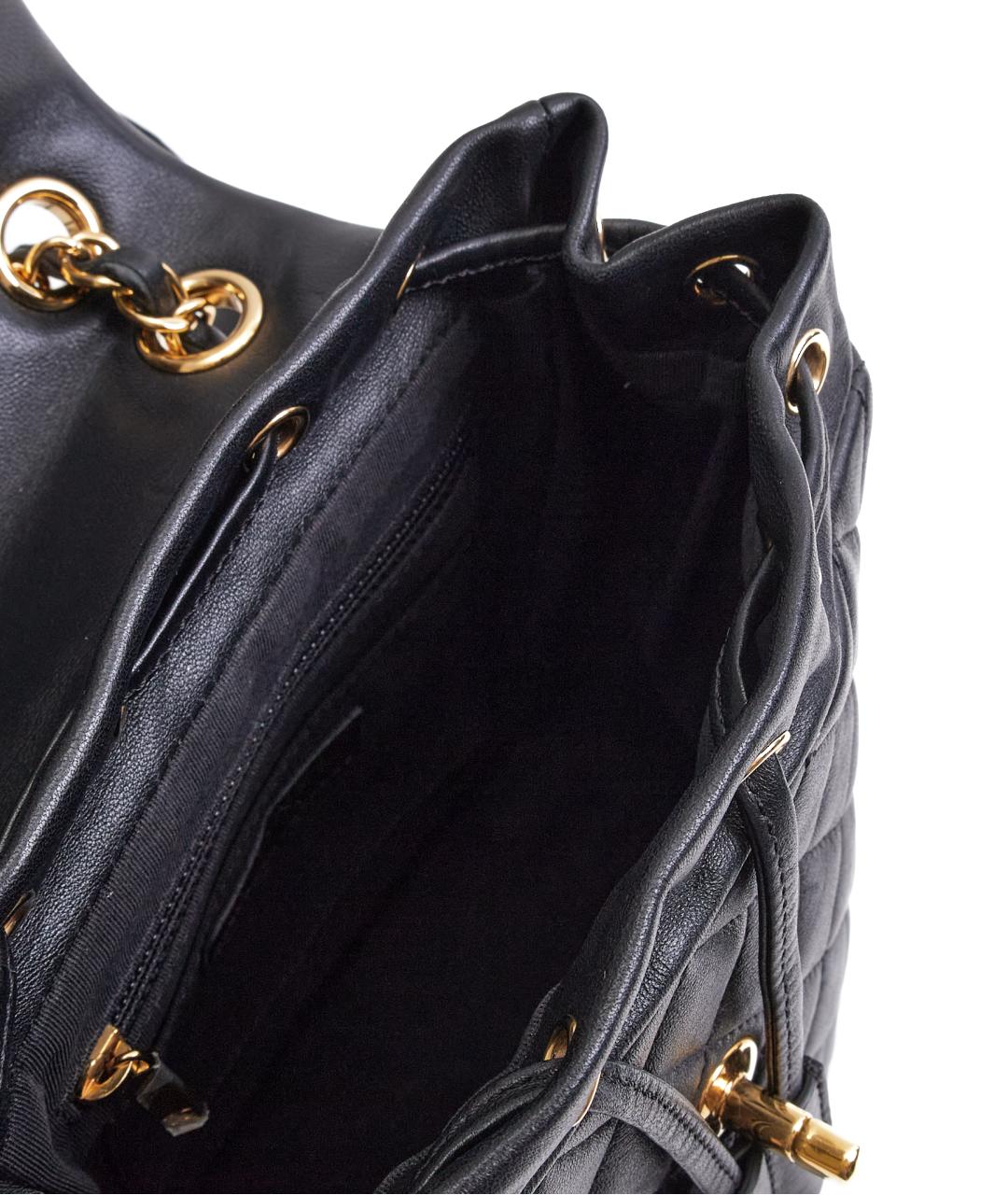 CHANEL Черный кожаный рюкзак, фото 5