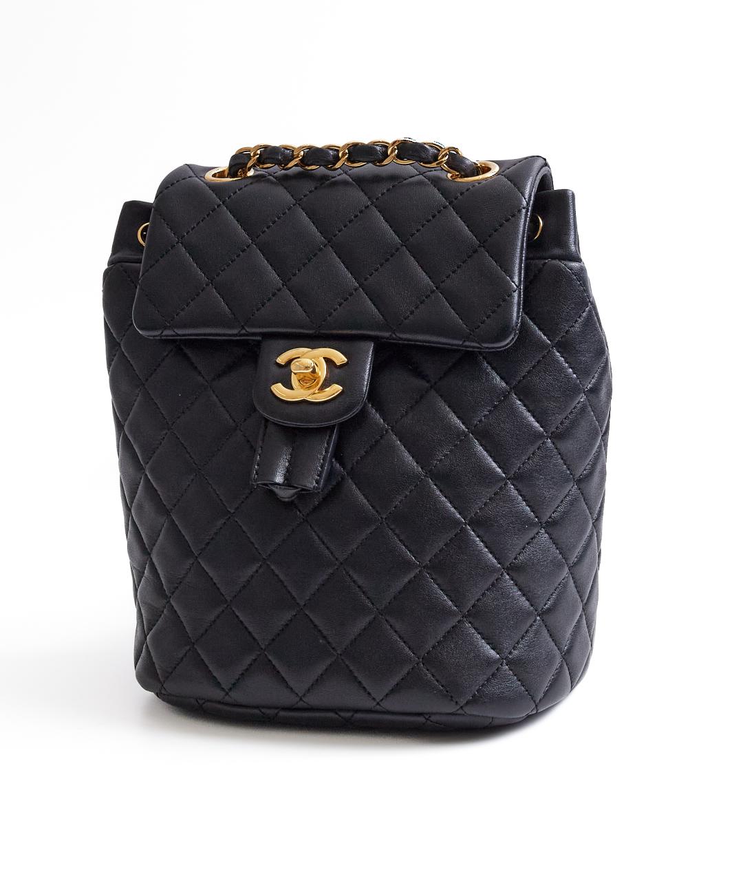 CHANEL Черный кожаный рюкзак, фото 2