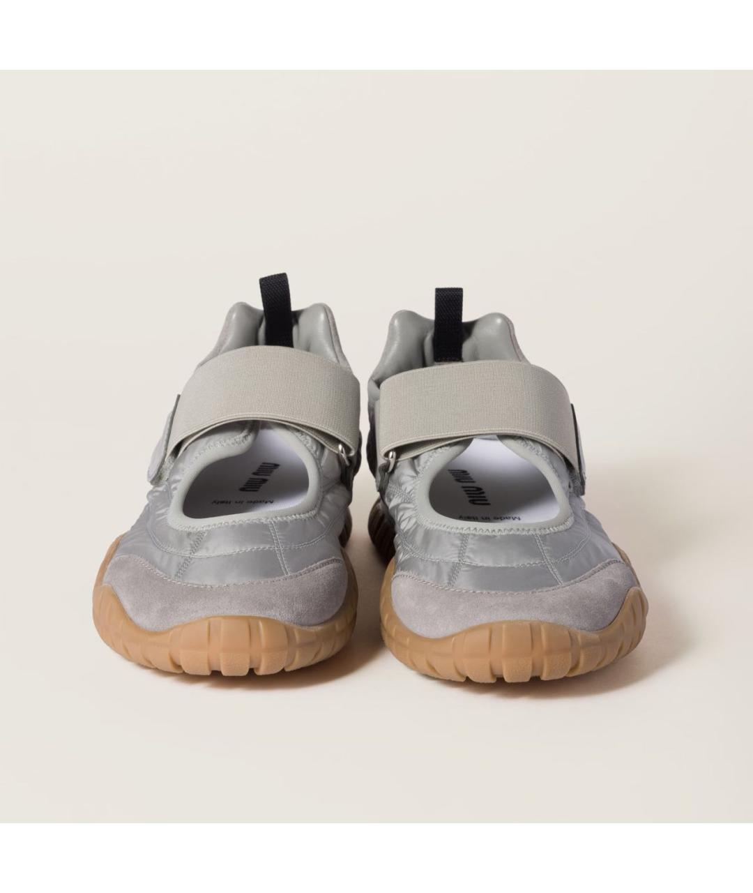 MIU MIU Серые балетки, фото 4