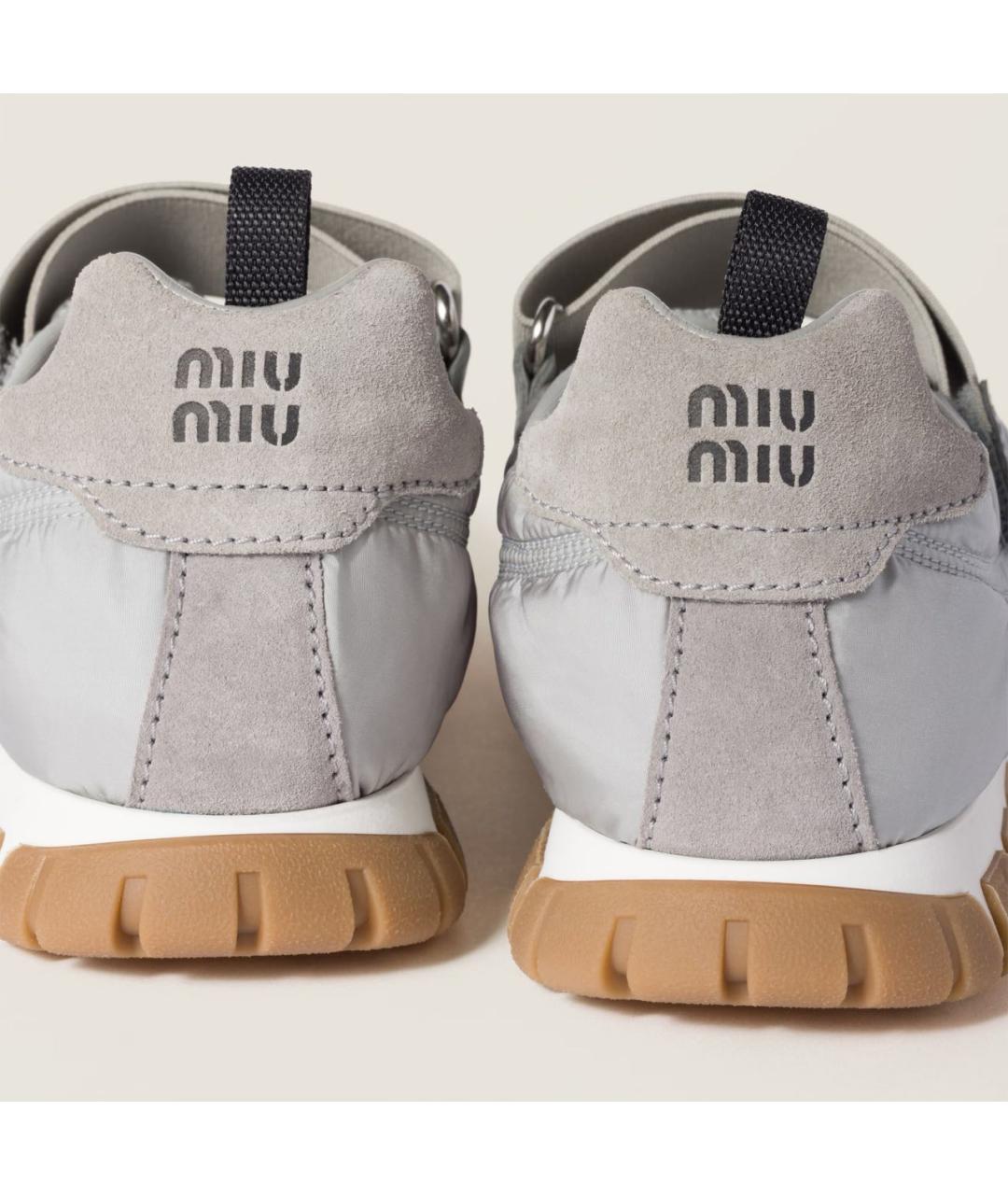 MIU MIU Серые балетки, фото 3