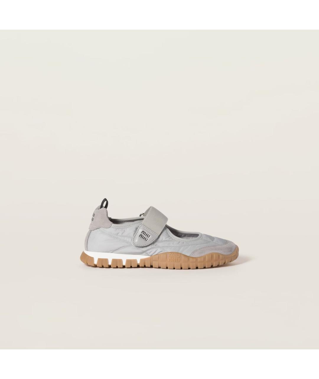 MIU MIU Серые балетки, фото 5