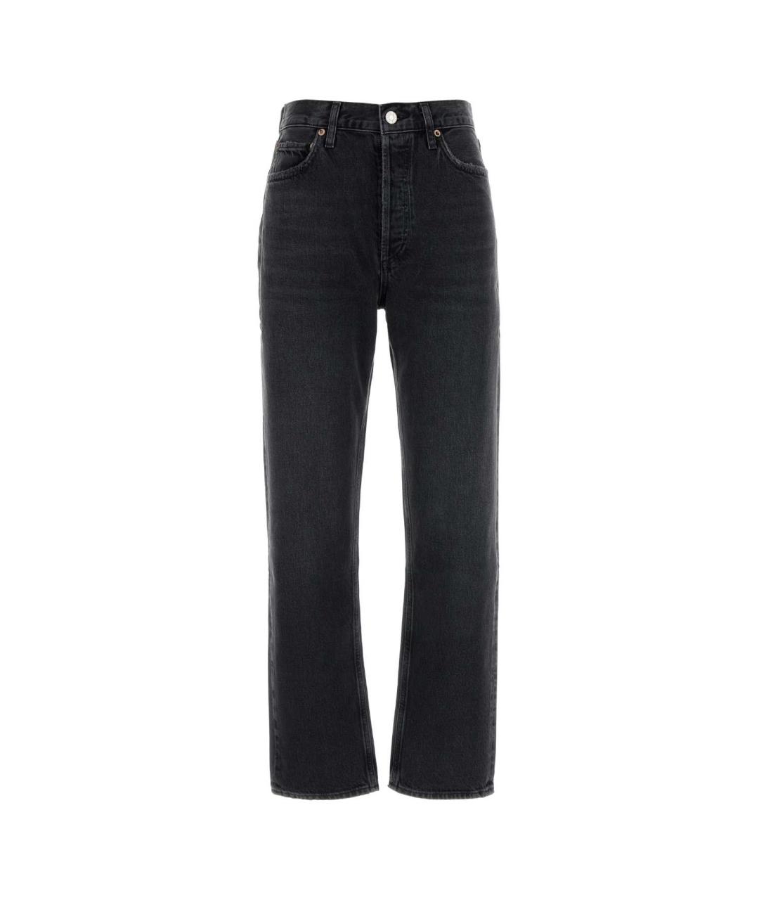 AGOLDE Черные хлопковые прямые джинсы, фото 1