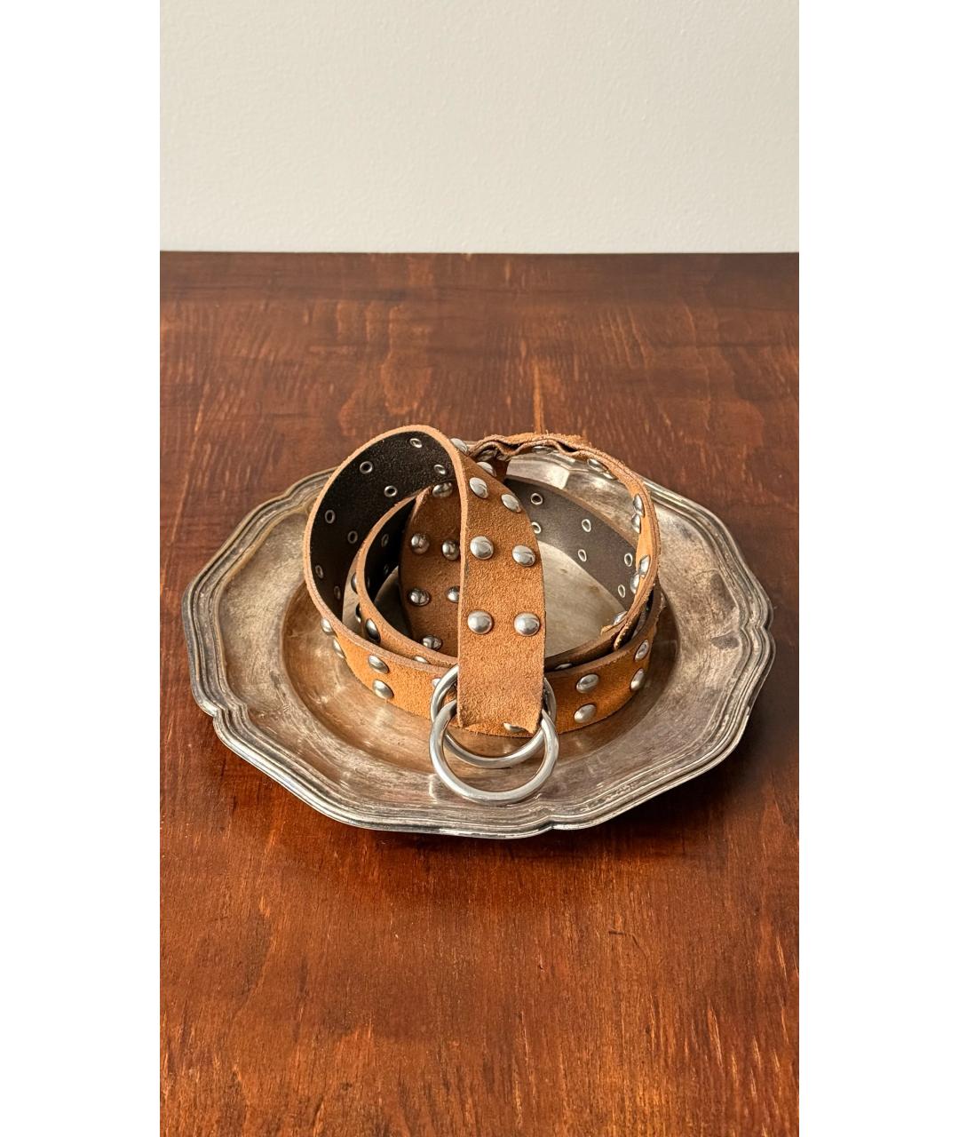 DIESEL Коричневый замшевый ремень, фото 6