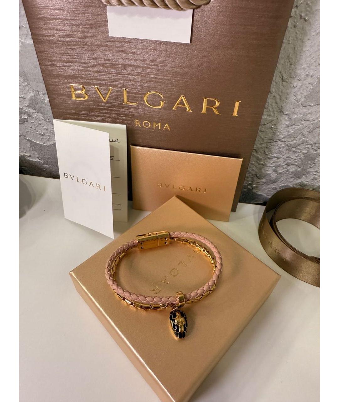 BVLGARI Бежевый латунный браслет, фото 6