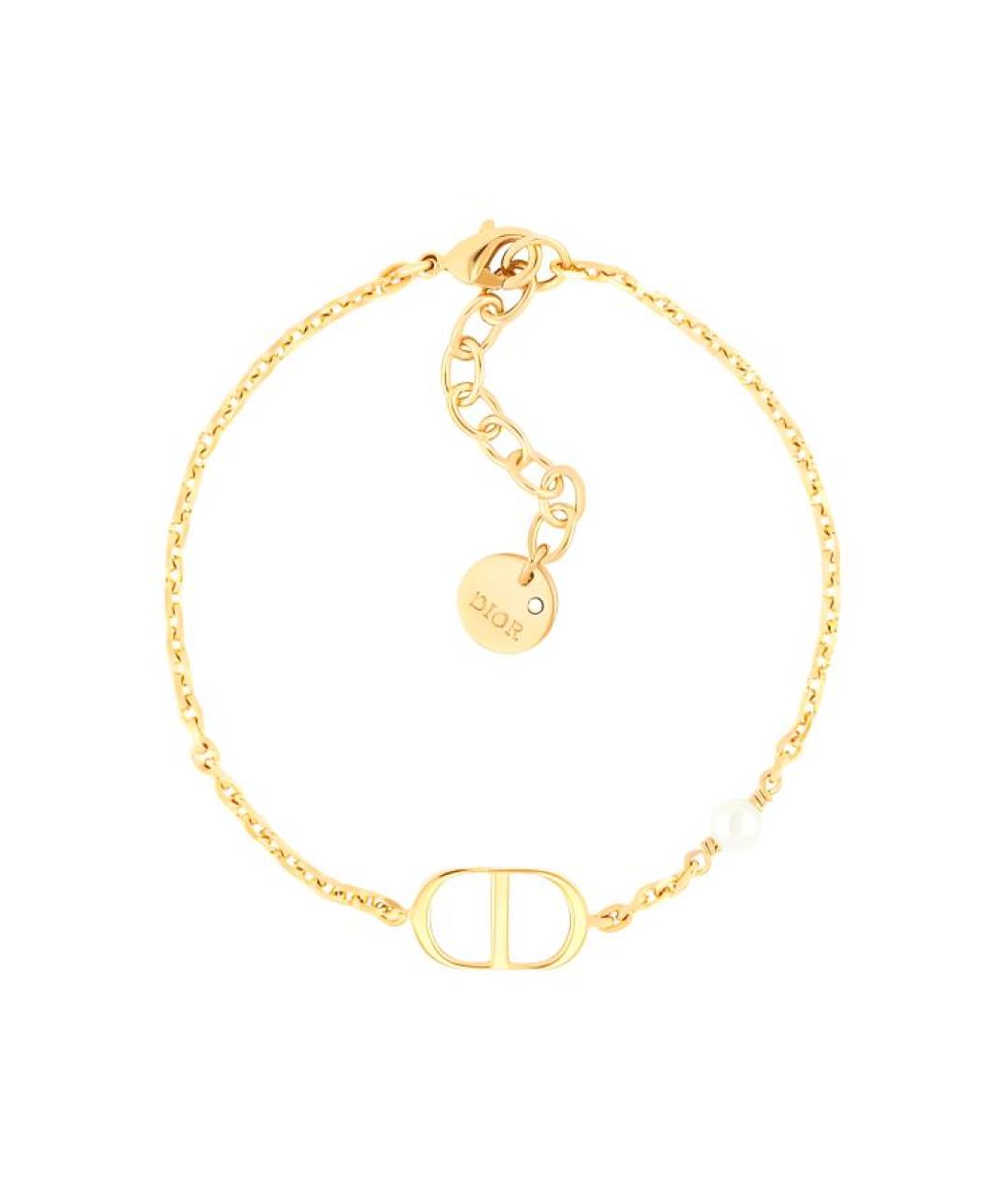 CHRISTIAN DIOR Золотой металлический браслет, фото 2